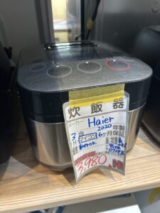 【ハイアール】炊飯器(3合炊き/マイコン)★2020年製(0724)